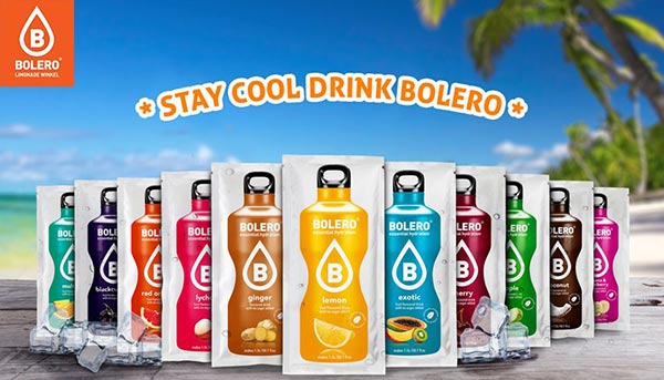 boléro boisson arôme naturel à diluer dans de l'eau complètement calorique et sans gluten avec stevia