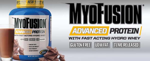 Myofusion Advanced Protein est le nouveau mélange de protéines de Gaspari Nutrition riche en protéines de lactosérum et en caséine micellaire, totalement sans gluten