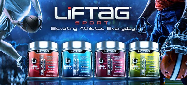Supplément de pré-entraînement ulift formulé avec des acides aminés et des extraits de plantes pour augmenter la vasodilatation et l'énergie pendant l'entraînement de la marque Liftag Sport