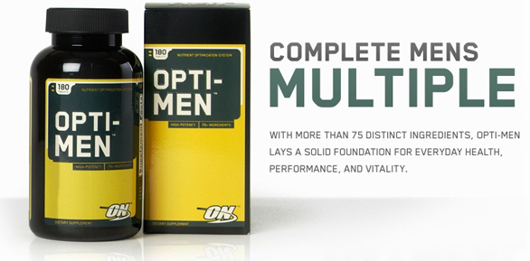 Opti Men multivitamines et minéraux avec plus de 75 nutriments