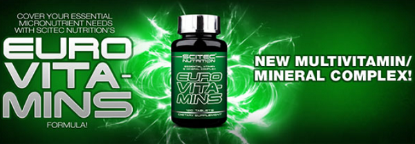 Euro vita mins scitec multivitamines et mélange de minéraux