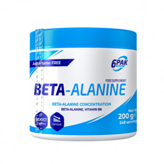 Beta alanine PAK 200g 6pak nutrition