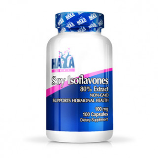 Soy Isoflavones 80% Extract 100cps haya labs