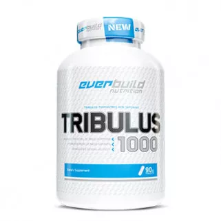 Tribulus 1000 90cps Everbuild Nutrition Testo Booster Supplément à base d'extrait sec de Tribulus terrestris