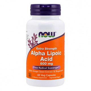 Alpha Lipoic Acid 600mg 60cps now foods