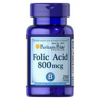 Folic Acid 800mcg 250cps puritan's pride