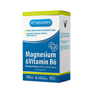Magnesium + Vitamin B6 60tab vplab