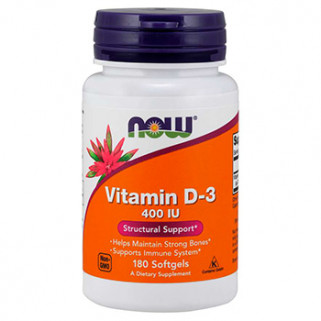 vitamin d3 400 iu 180csp now foods